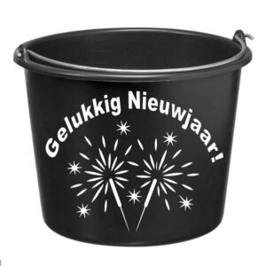 Gelukkig nieuwjaar emmer